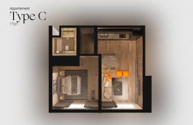 70m2 flat for sale in the Aal'ya resort under construction