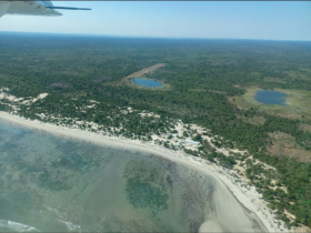 Beautiful beach front property for sale has private airfield